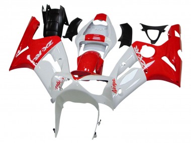 Carénages Moto Kawasaki ZX6R 2003-2004 - Blanc Rouge Vendre