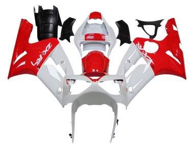 Carénages Moto Kawasaki ZX6R 2003-2004 - Blanc Rouge Vendre