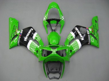 Carénages Moto Kawasaki ZX6R 2003-2004 - Vert Blanc Noir Elf Bridgestone Vendre