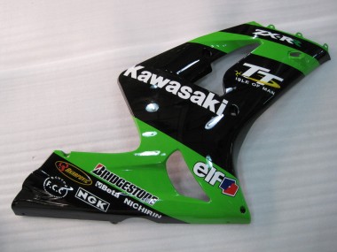 Carénages Moto Kawasaki ZX6R 2003-2004 - Vert Noir Elf Bridgestone Vendre