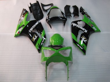 Carénages Moto Kawasaki ZX6R 2003-2004 - Vert Noir Elf Bridgestone Vendre