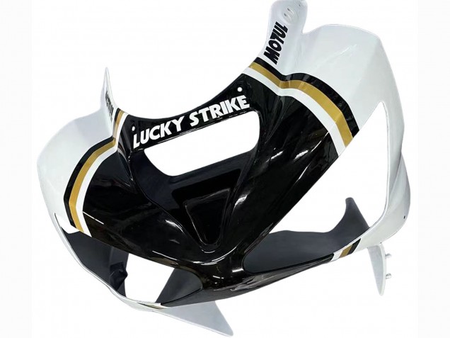 Carénages Moto Kawasaki ZX6R 2003-2004 - Blanc Noir Motul Lucky Strike