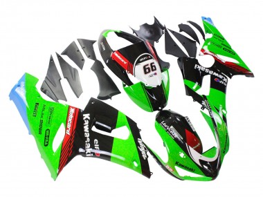 Carénages Moto Kawasaki ZX6R 2005-2006 - Vert Rouge Noir Elf 66 Vendre