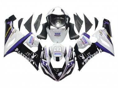 Carénages Moto Kawasaki ZX6R 2005-2006 - Blanc Violet Noir Rizoma Playboy DENSO Vendre