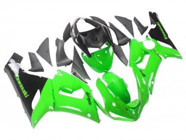 Carénages Moto Kawasaki ZX6R 2005-2006 - Vert Noir Ninja Vendre