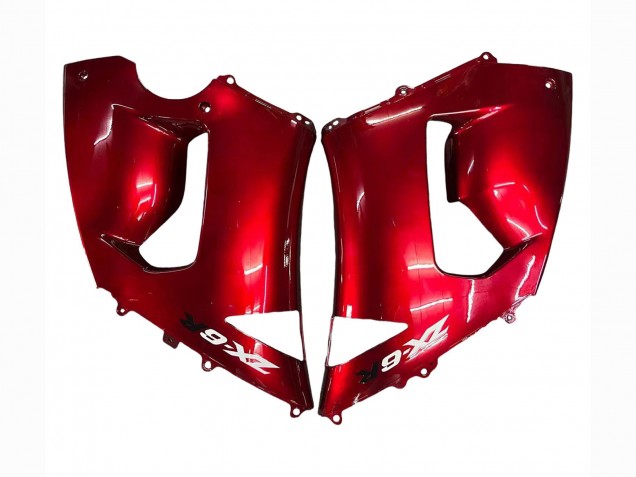 Carénages Moto Kawasaki ZX6R 2005-2006 - Rouge Noir