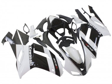 Carénage Moto Kawasaki ZX6R 2007-2008 - Blanc Noir Vendre