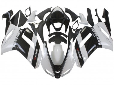 Carénage Moto Kawasaki ZX6R 2007-2008 - Blanc Noir Vendre