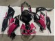 Carénages Moto Kawasaki ZX6R 2019-2022 - Noir Brillant Rose Ninja