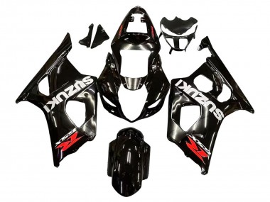 Carénages Moto Suzuki GSXR 1000 2003-2004 - Noir Brillant Blanc Rouge Décalque Vendre