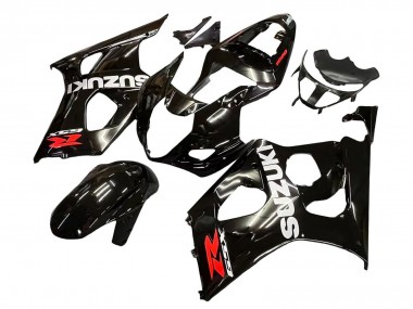 Carénages Moto Suzuki GSXR 1000 2003-2004 - Noir Brillant Blanc Rouge Décalque Vendre