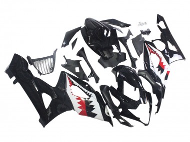Carénages Moto Suzuki GSXR 1000 2005-2006 - Noir Brillant Rouge Blanc Requin Vendre