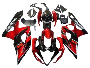 Carénages Moto Suzuki GSXR 1000 2005-2006 - Rouge Noir Brillant Vendre
