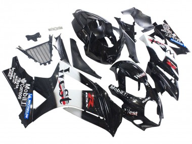 Carénages Moto Suzuki GSXR 1000 2007-2008 - Noir Brillant Blanc West Vendre
