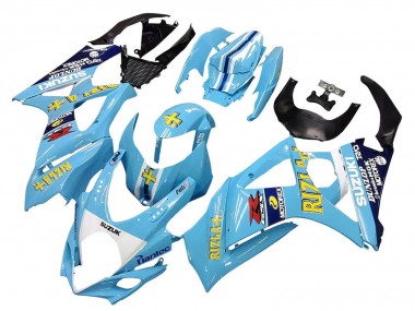 Carénages Moto Suzuki GSXR 1000 2007-2008 - Bleu Clair Jaune Noir Motul Rizla Vendre