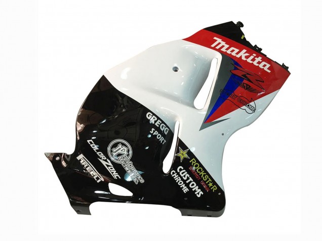 Carénages Moto Suzuki GSXR 1300 Hayabusa 1996-2007 - Blanc Bleu Rouge Makita Noir