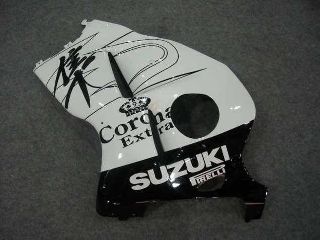 Carénages Moto Suzuki GSXR 1300 Hayabusa 1996-2007 - Blanc Noir Corona