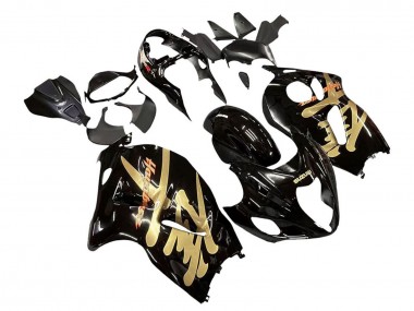 Carénages Moto Suzuki GSXR 1300 Hayabusa 1996-2007 - Noir Brillant Or Hayabusa Vendre
