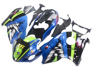Carénages Moto Suzuki GSXR 1300 Hayabusa 1996-2007 - Bleu Vert Requin 46 Vendre