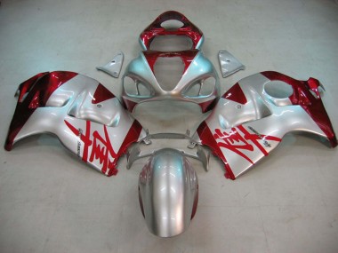 Carénages Moto Suzuki GSXR 1300 Hayabusa 1996-2007 - Argent Rouge Hayabusa Vendre