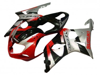 Kits Carénage Moto Suzuki GSXR 600 / GSXR 750 2001-2003 - Argent Rouge Noir Brillant Vendre