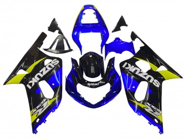 Carénages Moto Suzuki GSXR 600 / GSXR 750 2001-2003 - Bleu Jaune Noir Brillant Vendre