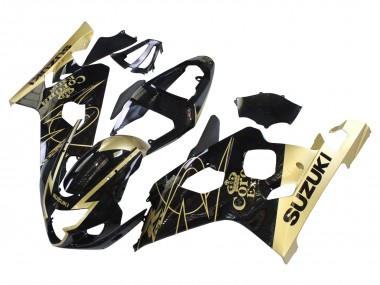 Carénages Moto Suzuki GSXR 600 / GSXR 750 2004-2005 - Noir Brillant Or Corona Vendre