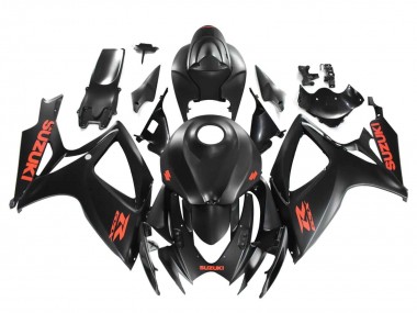 Carénages Moto Suzuki GSXR 600 / GSXR 750 2004-2005 - Noir Mat Rouge Décalque Vendre
