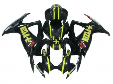 Carénages Moto Suzuki GSXR 600 / GSXR 750 2006-2007 - Noir Brillant Jaune Rizla Vendre