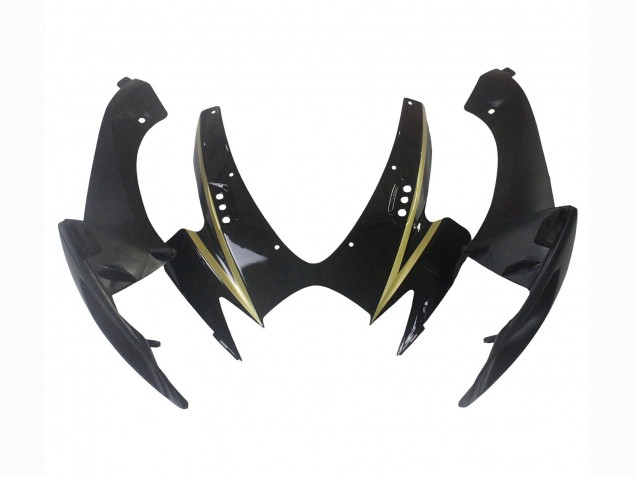 Carénages Moto Suzuki GSXR 600 / GSXR 750 2006-2007 - Noir Brillant Or Bande