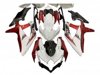 Carénages Moto Suzuki GSXR 600 / GSXR 750 2008-2010 - Blanc Orange Noir Brillant Vendre