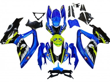 Carénages Moto Suzuki GSXR 600 / GSXR 750 2008-2010 - Bleu Fluorescent Vert Requin Vendre