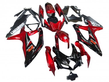 Carénages Moto Suzuki GSXR 600 / GSXR 750 2008-2010 - Rouge Noir Brillant Vendre
