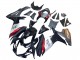 Carénages Moto Suzuki GSXR 600 / GSXR 750 2011-2024 - Noir Brillant Fibre de Carbone Forgée Argent Rouge