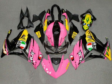 Carénages Moto Yamaha YZF R3/R25 2015-2018 - Rose Jaune Noir Requin 46 Vendre