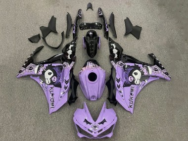 Carénages Moto Yamaha YZF R3/R25 2015-2018 - Violet Blanc Noir Vendre