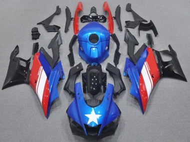 Carénages Moto Yamaha YZF R3/R25 2015-2018 - Bleu Blanc Rouge Noir Vendre