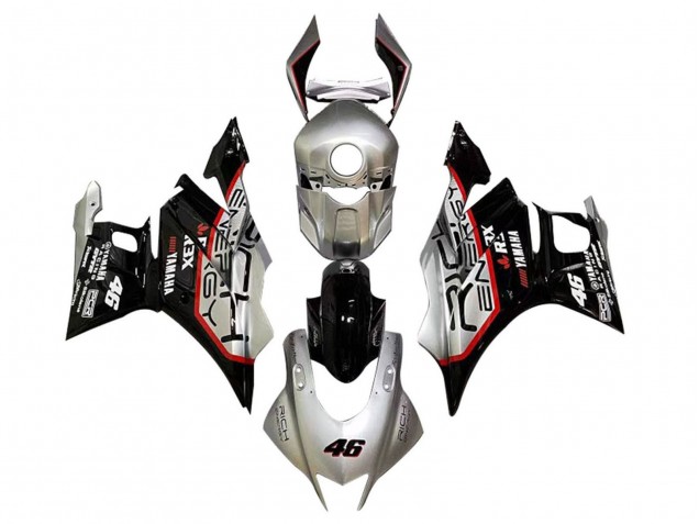 Carénages Moto Yamaha YZF R3/R25 2019-2021 - Argent Rouge Noir 46
