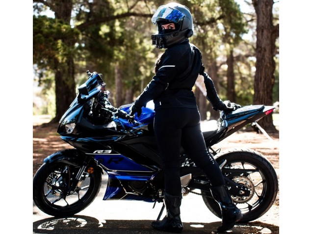 Carénages Moto Yamaha YZF R3/R25 2022-2024 - Bleu Noir Brillant