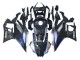 Carénages Moto Yamaha YZF R3/R25 2022-2024 - Marbre Noir Argent Bleu Fibre de Carbone Forgée Style