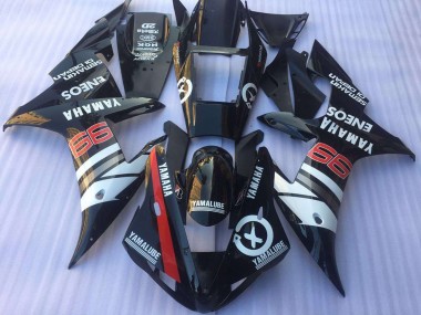Carénages Moto Yamaha YZF R1 2002-2003 - Noir Brillant Blanc Rouge Yamalube ENEOS Vendre