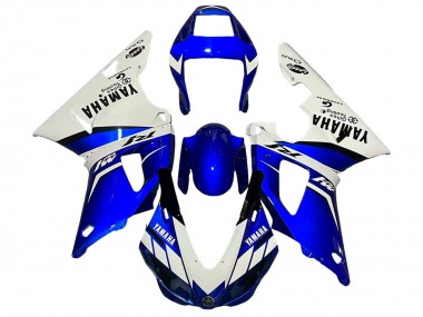 Carénages Moto Yamaha YZF 1000 R1 1998-1999 - Blanc Bleu Noir Vendre