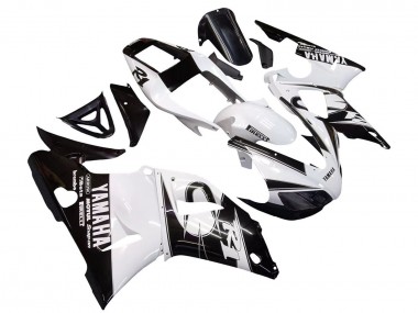 Carénages Moto Yamaha YZF 1000 R1 1998-1999 - Blanc Noir Brillant Vendre