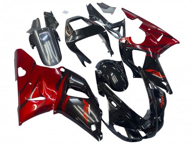 Carénages Moto Yamaha YZF 1000 R1 1998-1999 - Noir Brillant Rouge Vendre