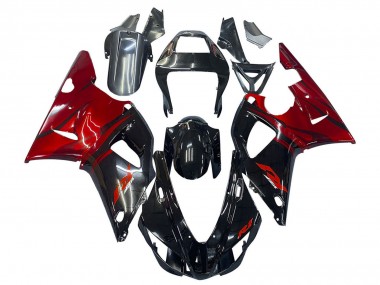 Carénages Moto Yamaha YZF 1000 R1 1998-1999 - Noir Brillant Rouge Vendre
