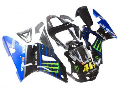 Carénages Moto Yamaha YZF 1000 R1 2000-2001 - Bleu Noir Vert Monstre Yamalube ENEOS 46 Vendre