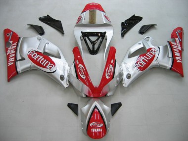 Carénages Moto Yamaha YZF 1000 R1 2000-2001 - Argent Rouge Fortuna Motul Vendre