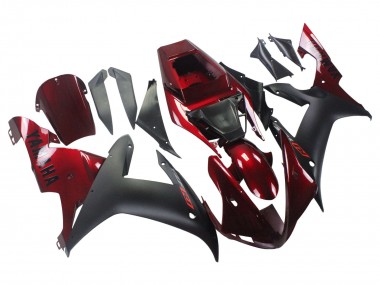 Kits Carénage Moto Yamaha YZF 1000 R1 2002-2003 - Rouge Noir Mat Vendre
