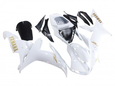 Carénages Moto Yamaha YZF 1000 R1 2002-2003 - Blanc Or Décalque Vendre