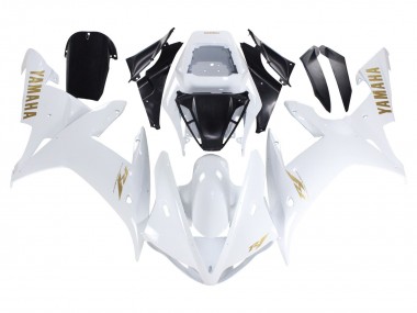 Carénages Moto Yamaha YZF 1000 R1 2002-2003 - Blanc Or Décalque Vendre